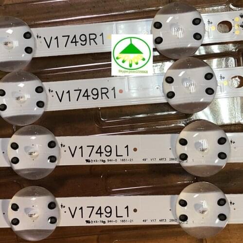 New Kit Good quality 8 PCS LED strip For LG 49UV340C 49UJ6565 49UJ670V V17 49 R1 L1 ART3 2862 2863 6916L-2862A 6916L-2863A