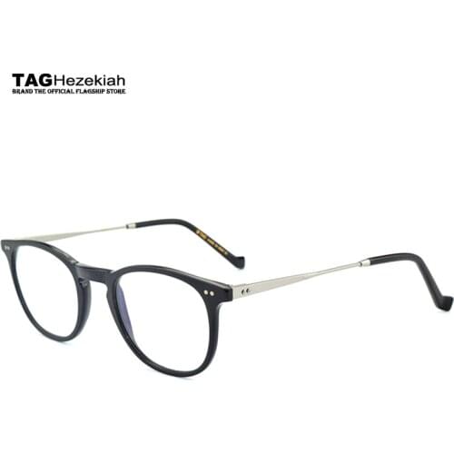 2019 New round glasses frame women men TAG brand handmade Retro eyeglasses designer metal Italy imports plate prescription Nerd