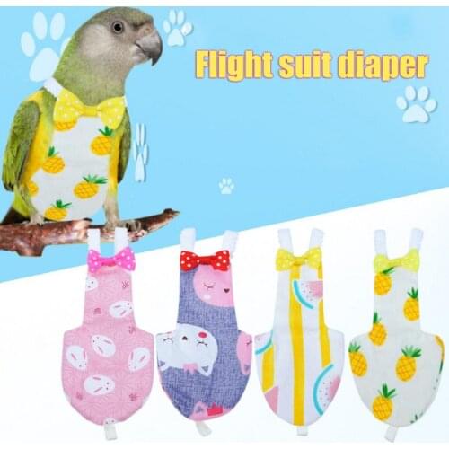 Bird Parrot Diaper Cockatiel Pigeons Medium Large Pet Birds Flight Suit Clothes Pet Birds Feces Pocket