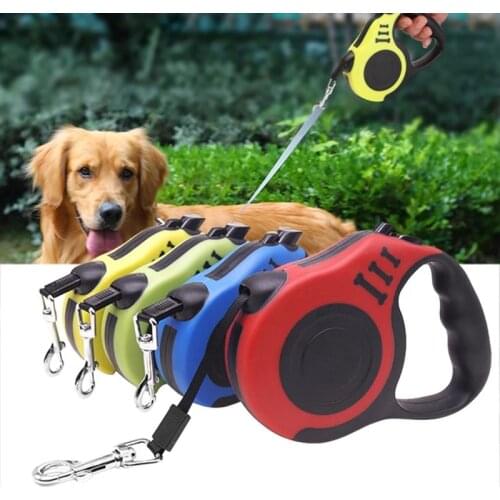 3/5M Durable Leash Automatic Retractable Nylon Cat Lead Extending Puppy Walking Running Lead Roulette For Dogs