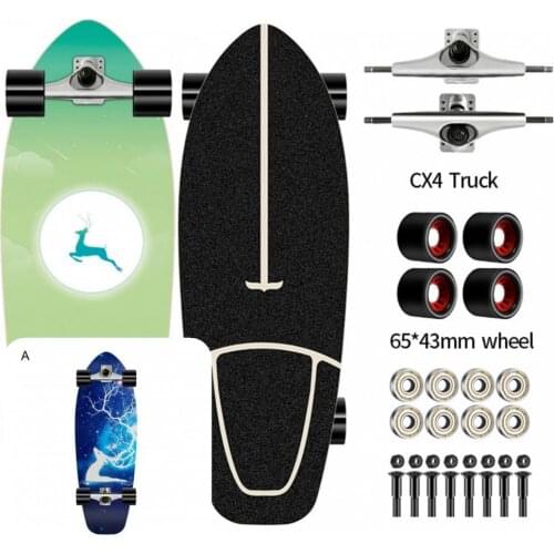 Durable Portable Skate Boards 7 Layers Deck Maple Wood Longboards for Kids