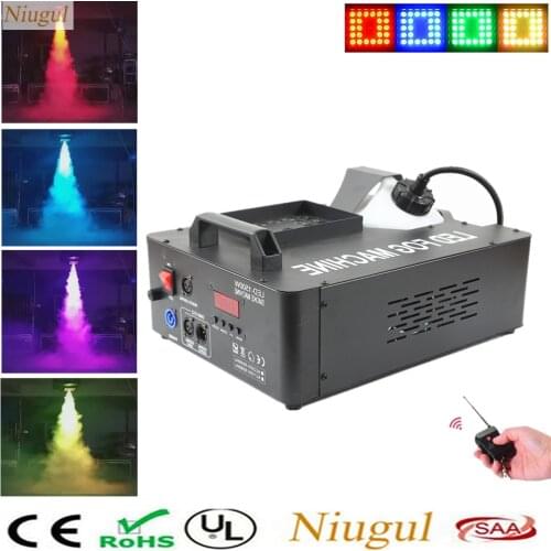 1500W Fog Machine With 24X9W RGB 3IN1 LED Lights/Vertical Stage Fogger/DMX512 Remote Smoke Machine For Bar Disco DJ Club Party