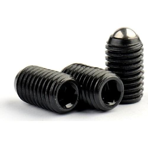 50PCS 12.9 Grade M3 M4 M5 M6 Spring Screw Ball Plunger Screw Beads Positioning Screw Set Screws