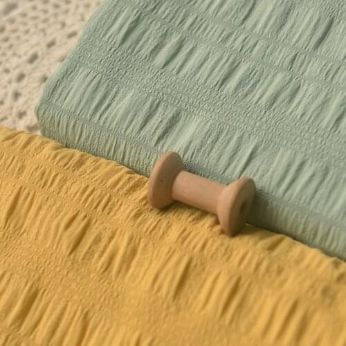 Bubble spring breeze lattice fabric Spring and autumn style tissu Clothing shirt beach pants skirt childrens clothing sewing