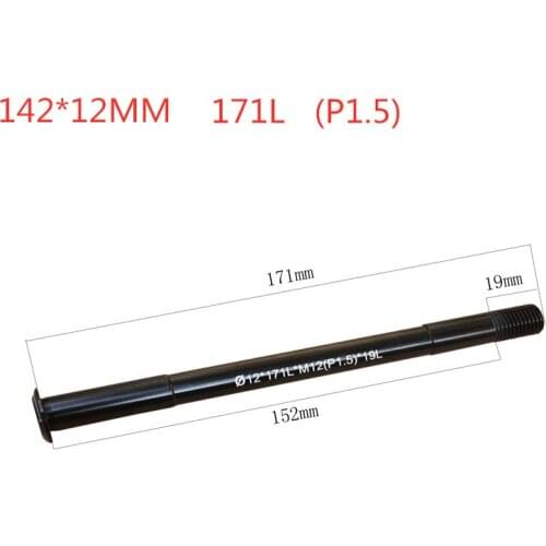 MTB Road Bike142*12 *171L Rear Thru Axle QR Skewer quick release Black Axle Skewer Bicycle Wheels