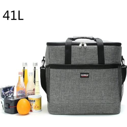 41L Thermal Food Bag Carrier Lunch Bag Thermal Food Insulated Bag Kids Women Men Casual Cooler Thermo Picnic Bag Thermo Lunch Bo
