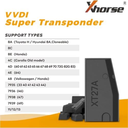 Xhorse VVDI Super Chip XT27A01 XT27A66 Transponder 8A Super Chip For ID46/40/43/4D/8C/8A/T3/47 for VVDI2 Key TooL/Mini Key Tool