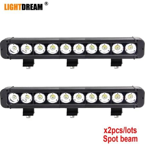 17inch 100W LED Work Light Bar With Cree Chips Extreme Slim Flood Spot Combo Beam Auto LED Work Lamps x2pcs/lots Free Shipping