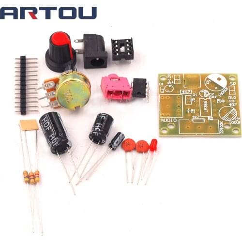 Smart Electronic DIY Kit LM386 Super Mini Audio Amplifier DIY Kit Suite Trousse LM386 Amplificador Module Board 3.5mm 3-12V