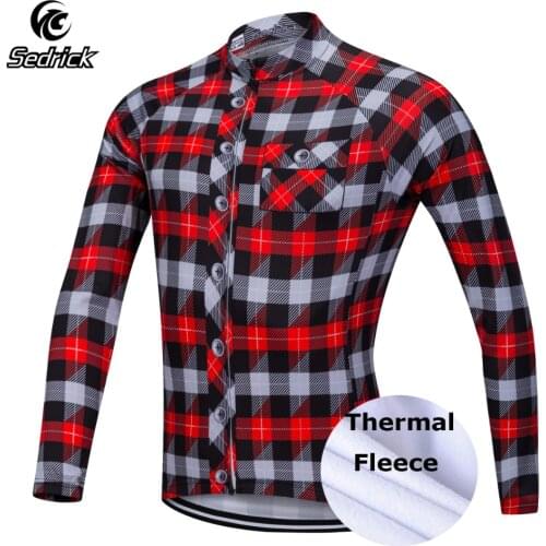 Sedrick MTB Bicicleta Ropa Ciclismo Winter Spring Long Sleeve Warm Pro Thermal Fleece Cycling Jersey Team T-shirt for Men Women