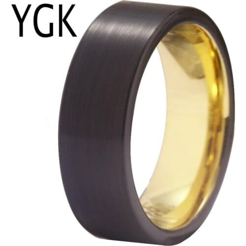 YGK Jewelry Men Tungsten Ring Classic Wedding Band Ring for Women Comfort Fit Engagement Anniversary Lovers Fashion Party