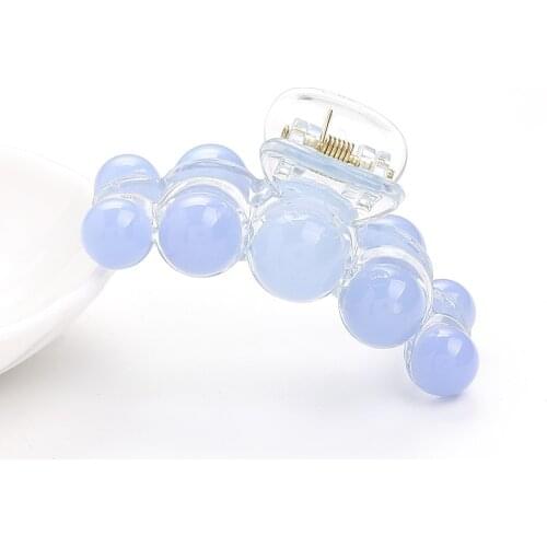 New fashionCandy color pearl Resin Acrylic Hair Clip Crab Hair Claws For Women Girl Simple Hair Accessories Headdress