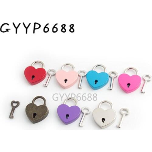 5-20sets 7 colors 25*33mm Padlock with key Purse lock handbags lock hardware high quality decorative lock
