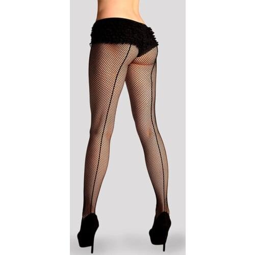 Womens Fishnets Stocking Vintage Cuban Design Tights Sexy Lingerie Back Line Seam Club Party Hosiery Slim Pantyhose Female