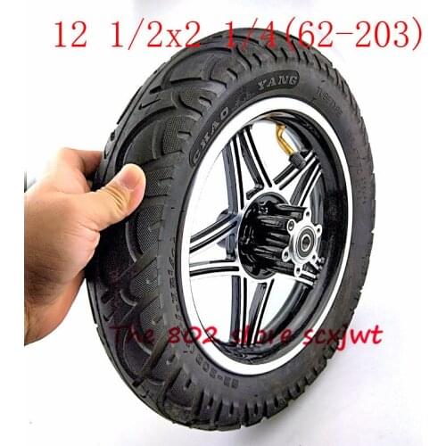 12 1/2 X 2 1/4 62-203 wheels 12.5 inch tire + alloy rims fits Many Gas Electric Scooters and e-Bike ,Folding electric bicycle
