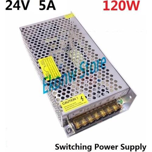 120W 24V 5A Switching Power Supply Factory Outlet SMPS Driver AC110-220V to DC24V Transformer for LED Strip Light Module Display