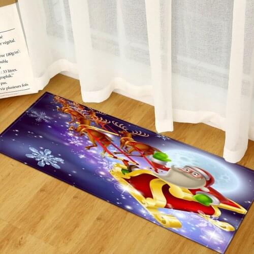 2022 Christmas Carpets Merry Christmas Outdoor Floor Mat Xmas Doormats Santa Ornament Decoration Area Rug for Home New Year Gift