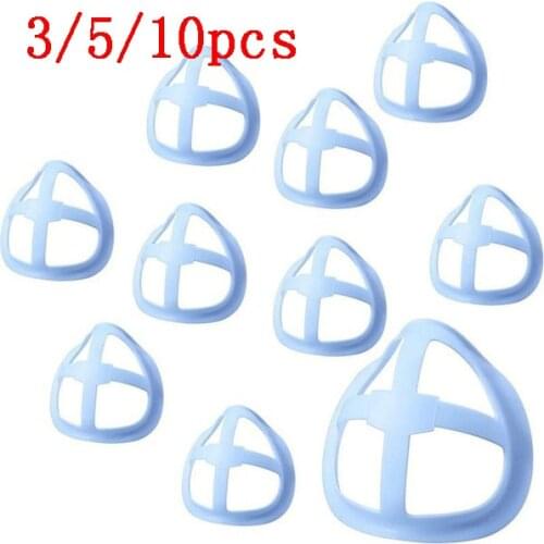 3/5/10pcs 3D Reusable DIY Face Mask Holder Lipstick Protection Bracket Internal Protective Support Nose Mouth Smooth Breathing