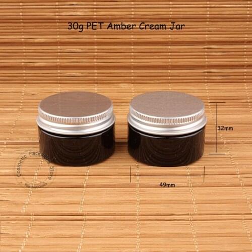 30pcs/Lot High Quality Empty 30g Plastic Cream Jar Women Cosmetic Container Small 30 Gram Refillable Bottle Portable Travel
