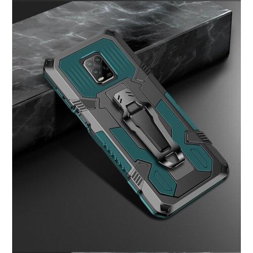 2021 for Redmi Note 9 pro Case Cover Shockproof Stand Holder & Belt Clip Mecha Armor Phone Case for Xiaomi Redmi Note 9 pro