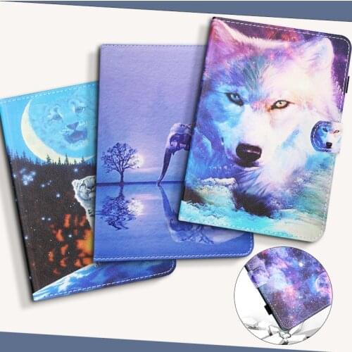 Case for Samsung Galaxy Tab A 7 A7 Lite SM-T220 T225 Animals Cover A7Lite 2021 Tablet Case Stand Smart Flip Leather Cover Funda
