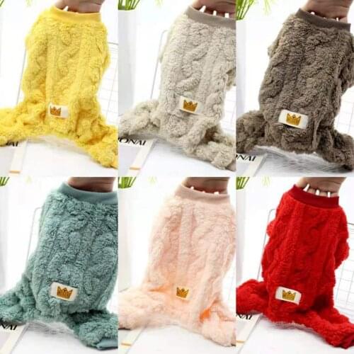 Winter Dog Jumpsuit Cat Coat Puppy Fleece Warm Coat for Small Medium Dogs Cats Sweater Pet Hoodie Jacket Chihuahua Clothes