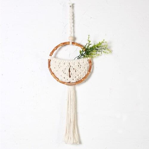 Ins Hand-woven Dried Flower Hanging Tapestry Creative Home Decoration Hanging Tapestry Bohemian Decor