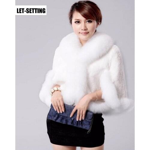 LET-SETTING hot sale for ladies waistcoat fur coat fur shawl fox fur imitation Large size Leather grass