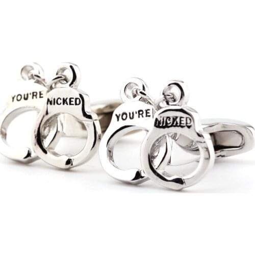 Handcuffs cufflinks mens shirt cufflinks