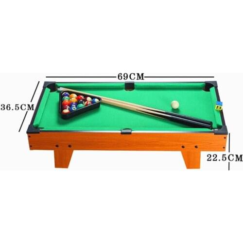 Min Snooker Desktop Game Wooden Billiards Set With Pool Ball Cues On For Indoor Home Party Toy Kid Adult Interactive Board Game