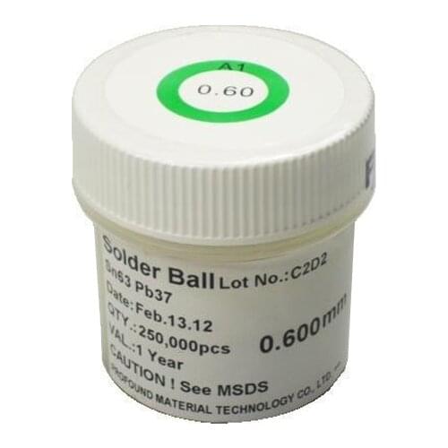 PMTC leaded solder balls 250k 0.6 mm for bga rework station reballing