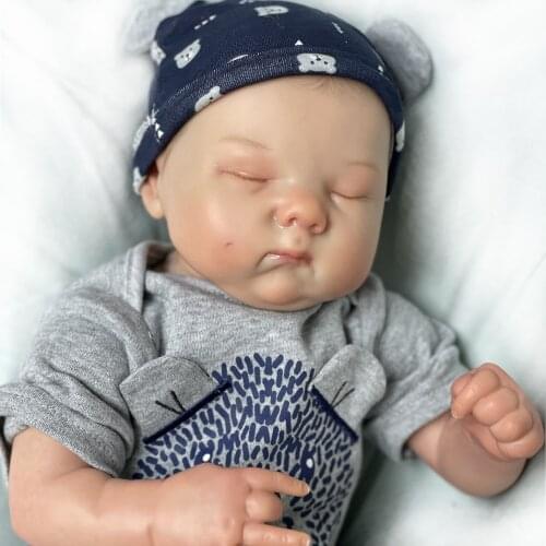 Adolly 20 Inch Realistic Reborn Baby Doll Soft Weighted Simulation Silicone Vinyl Newborn Lifelike Boy Girl Toy 20c006c