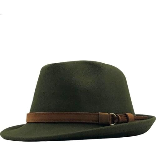 Men Women Fedoras Solid Cashmere Top Hat Jazz Hat Male Hats and Caps Retro Wool Bucket Hat Wide Brim Hat Fedora Hats for Women