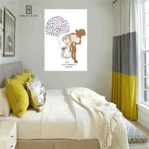 Sweet Bridal Shower Groom In Love Rain Marriage Wedding Best Gift DIY Fingerprint Signature Guestbook Party Supply Room Decor