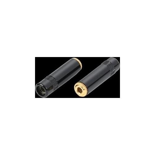 Black Jack 3.5 Audio female jack 3.5mm 3 pole Stereo socket Gold Plated Wire Connector Earphone DIY