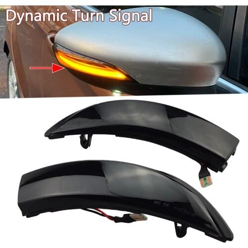 2x Flowing Turn Signal Light LED Side Wing Rearview Mirror Dynamic Indicator Blinker for Ford for Fiesta mk7 08-17 mk8 19