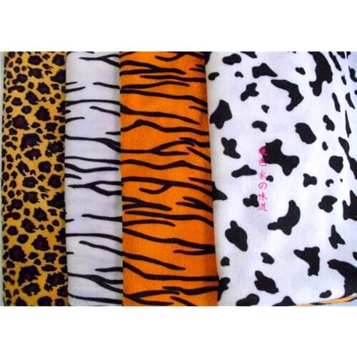 1 meter printing pattern Animal fabric short hair velboa for DIY sewing Stuffed toys material Warp knitting velvet