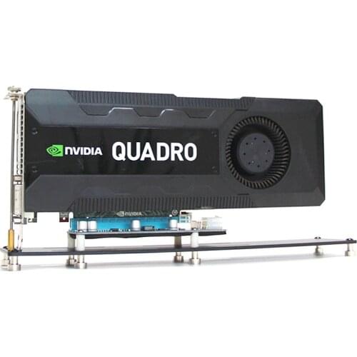 Graphics card holder Vertical 90° placement bracket DIY GPU card base aluminum support x16 PCI-E Riser cable adapter card