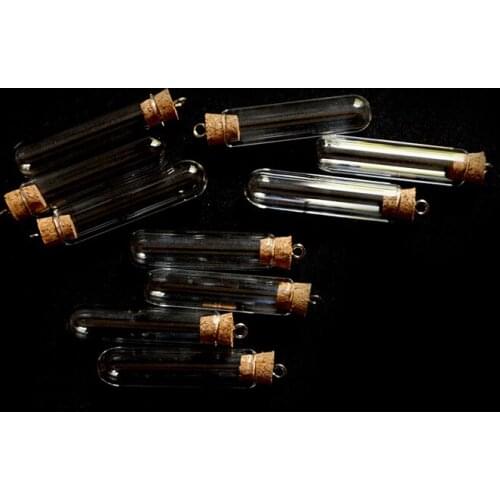 1000pcs/lot Small Wish Bottle Tiny Clear Empty Wishing Glass Message Vial With Cork Stopper Mini Containers Bottle Christm