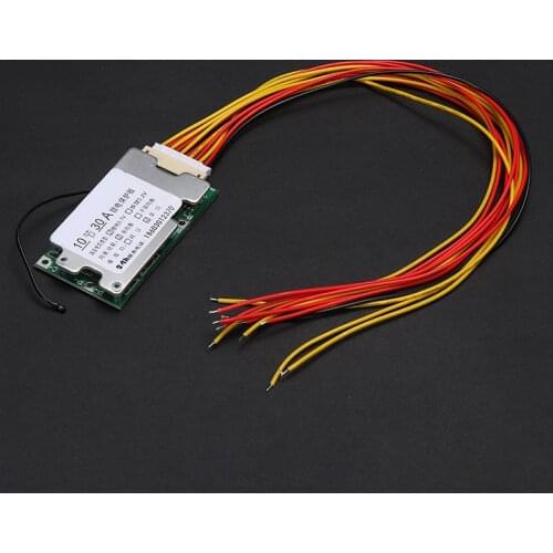 10S 36V 30A Li-Ion 18650 battery protection board, BMS battery, battery protection cable with balance function