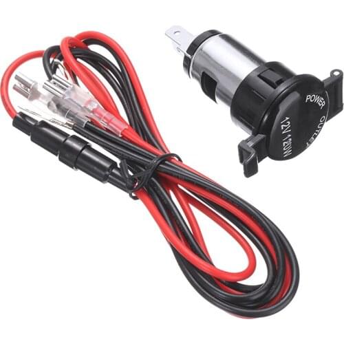 12V Car Cigarette Lighter Socket Power Adapter Cable Charger Waterproof Car Cigarette Lighter Charger Cable Female Socket Plug