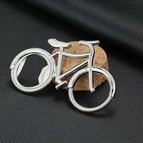 200pcs New Bicycle Bike Bottle Opener Wine Can Openers Wedding Favor Party Metal Keyring Keychain Key Ring Chain Silver