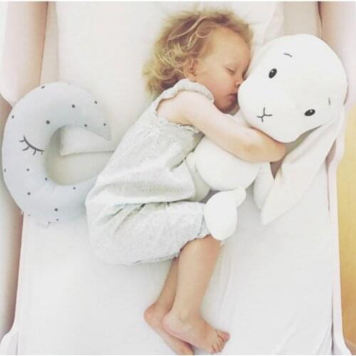 30/50cm Baby Appease Doll Big Rabbit Ears Plush Toy Toddler Bunny Stuffed Toys Cute Cartoon Soft Memory Pillow for Boy Girl Gift