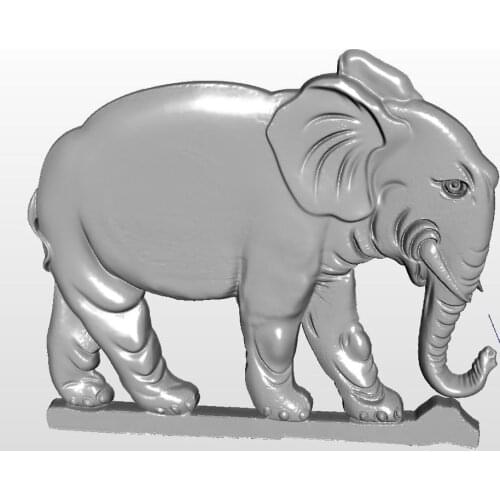 3d model elephant_4 relief for cnc in STL file format