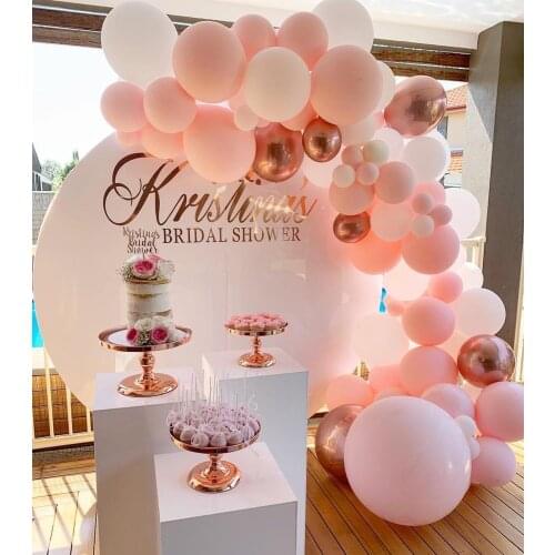 72pcs/set Pink Balloon Arch Kit Latex Balloons Garland Wedding Birthday Party Balloons Bridal Shower Supplies Backdrop Decor