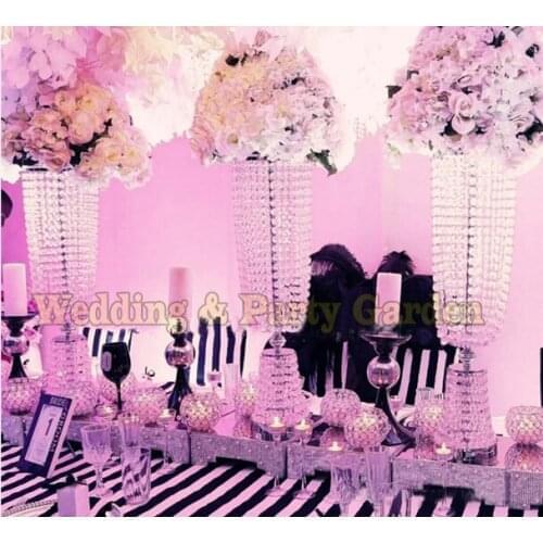 80cm Tall Crystal Table Centerpieces Flower Stand 10pcs/lot