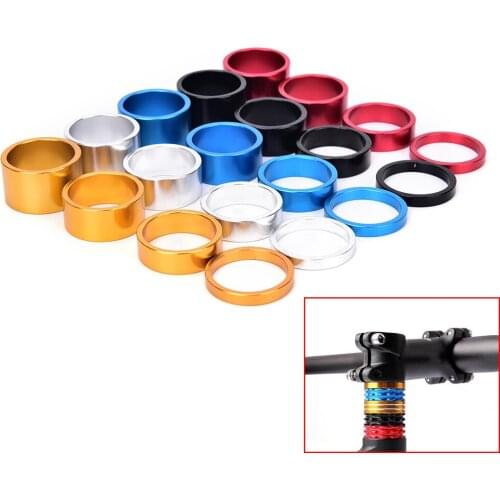 Aluminum Bike Headset Washer Mountain Bicycle Front Fork Washer Bike Stem Handlebar Spacers Ring Gasket 4pcs/set