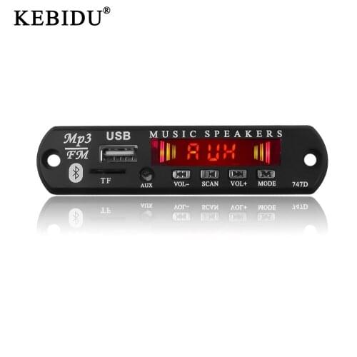Car Audio 5V 12V Bluetooth MP3 WMA Decoder Board Wireless Audio Module USB TF Radio For Car Accessories Color Screen Audio Playe