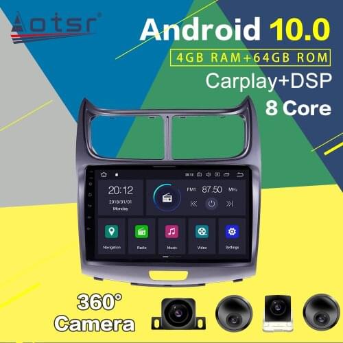 Car GPS Navigation For Chevrolet Sail 2009-2017 Android Screen Head Unit Auto Stereo Android 10.0 4GB+64GB Car Audio Multimedia