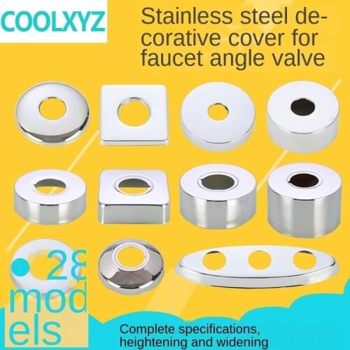 Stainless steel faucet decorative cover increase with high depth triangular valve shower faucet cover 1pcs